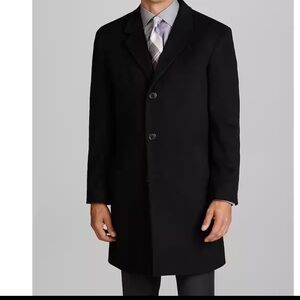 Jos. A. Bank Wool Blend Topcoat Black 40 Short